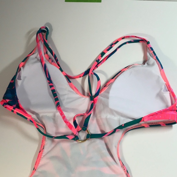 Colorful fun, one piece swimsuit, worn once. - Picture 3 of 6